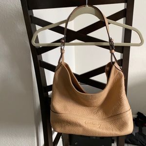 Pebble leather coach handbag